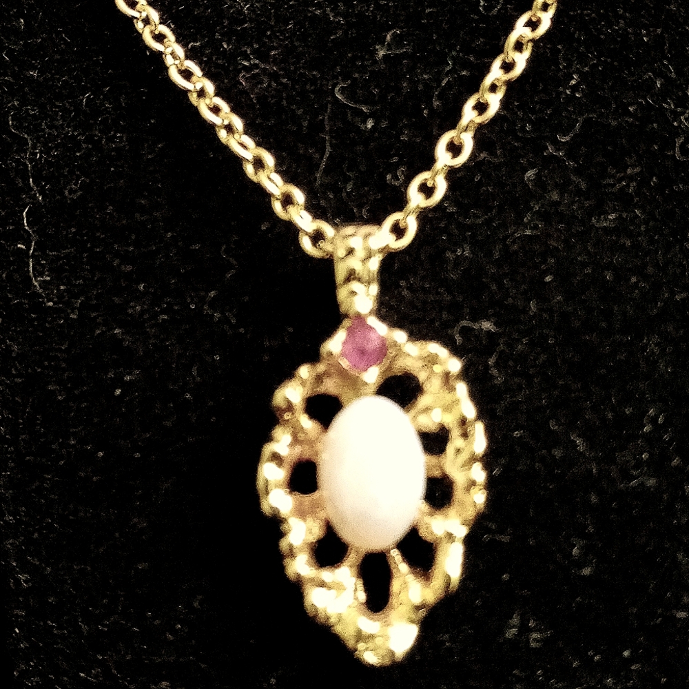 Van Doran ruby and opal pendant